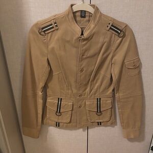 Laundry By Shelli Segal Tan Military Blazer